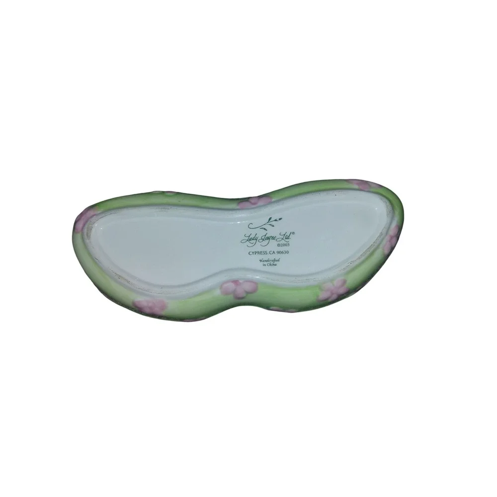 Lady Jayne Ltd Sunglasses Trinket Dish Floral Ceramic Jewelry Tray Vintage 2003